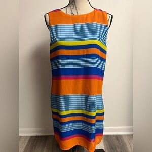Bisou Bisou Colorful Mini Dress with Back Cutout!